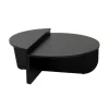 CALICOSY - Set van 2 Salontafels ORION - Zwart hout - 35x90x90 cm