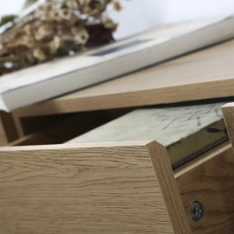 CALICOSY - Sidetable - Eikenhouten decor - 73x120x29.5 cm