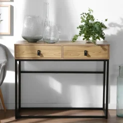 CALICOSY - Sidetable JILL - Licht hout - 80.5x100.3x35.3 cm