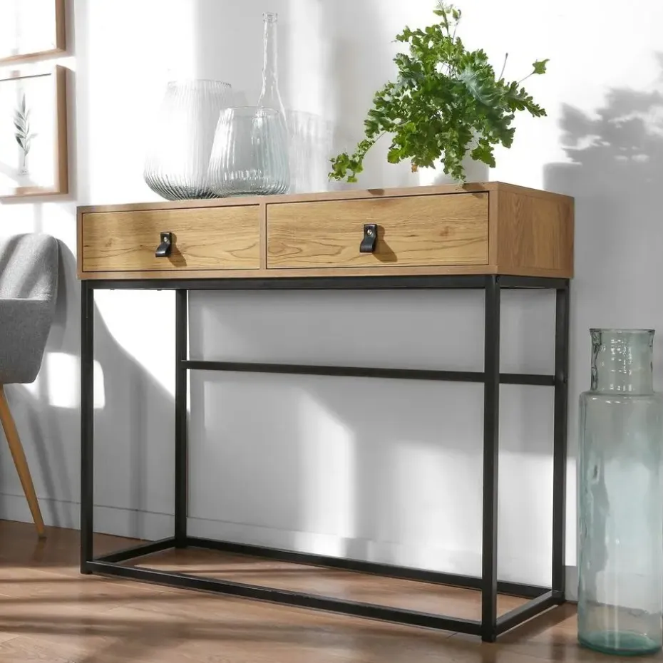 CALICOSY - Sidetable JILL - Licht hout - 80.5x100.3x35.3 cm