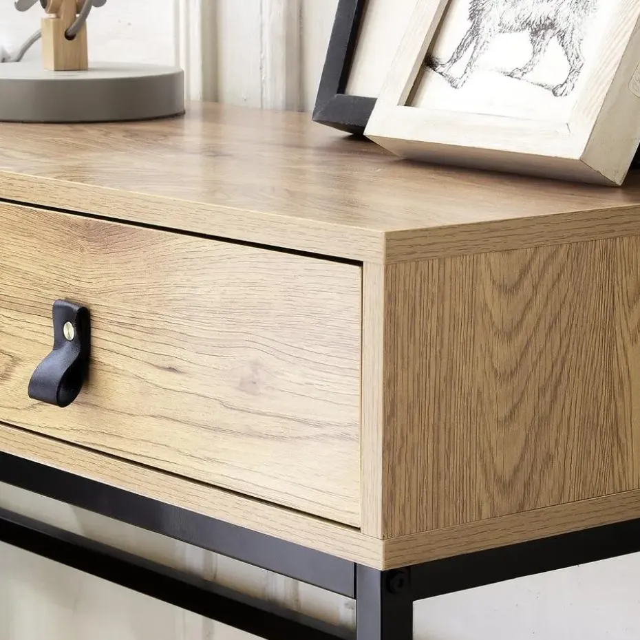 CALICOSY - Sidetable JILL - Licht hout - 80.5x100.3x35.3 cm