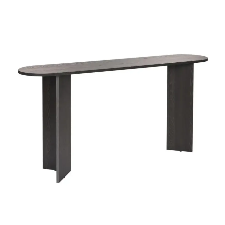CALICOSY - Sidetable SIRA - Zwart hout - 75x150x35 cm
