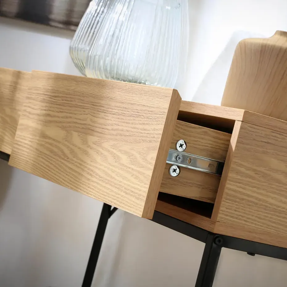 CALICOSY - Sidetable TESSA - Licht hout - 81x100x35 cm