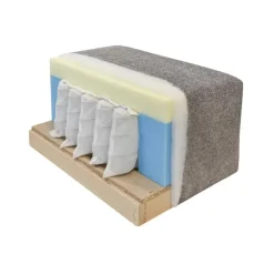 CALICOSY - Slaapbank ALBA - Grijs - 76x246x112 cm