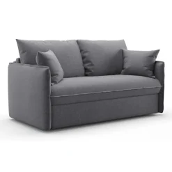 CALICOSY - Slaapbank MIRA - Grijs - 90x185x104 cm