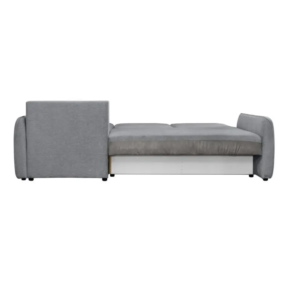CALICOSY - Slaapbank NAOMI - Grijs - 90x260x175 cm