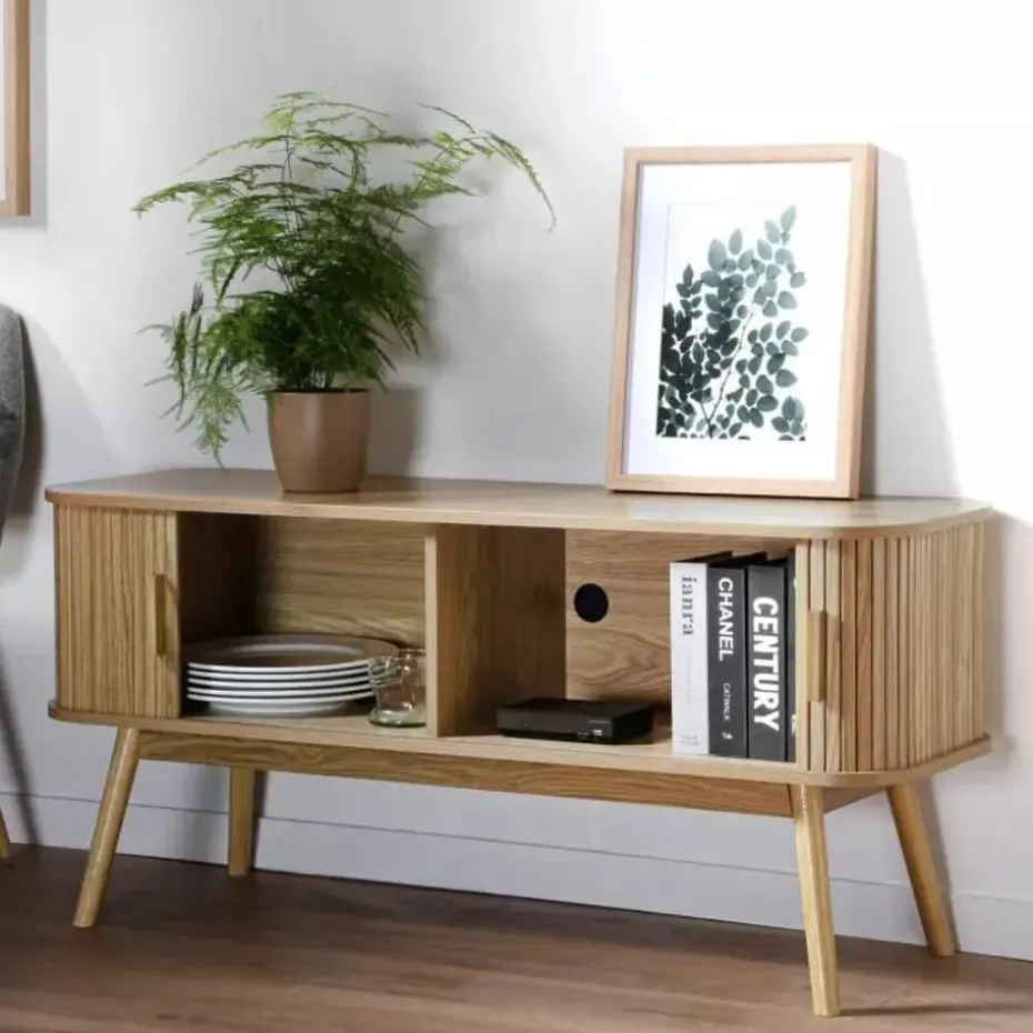CALICOSY - TV-Meubel ERNEST - Licht hout - 55x119x39 cm