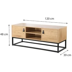 CALICOSY - TV-Meubel JILL - Donker hout - 48x120x