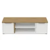 CALICOSY - Tv-meubel met 2 nissen ACCESS - Eikenhout - 39,1x134,8x39,6 cm