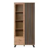 CALICOSY - Vitrinekast LUBLIN - Licht hout - 198x92x40 cm