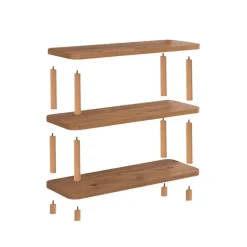 CALICOSY - Wandrek STEP - Licht hout - 75x80x28 cm