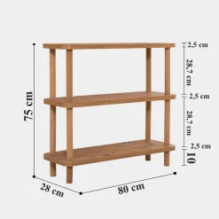 CALICOSY - Wandrek STEP - Licht hout - 75x80x28 cm