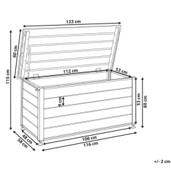 CAMPALTO - Kussenbox - Donkerbruin - 123 x 60 cm - Aluminium
