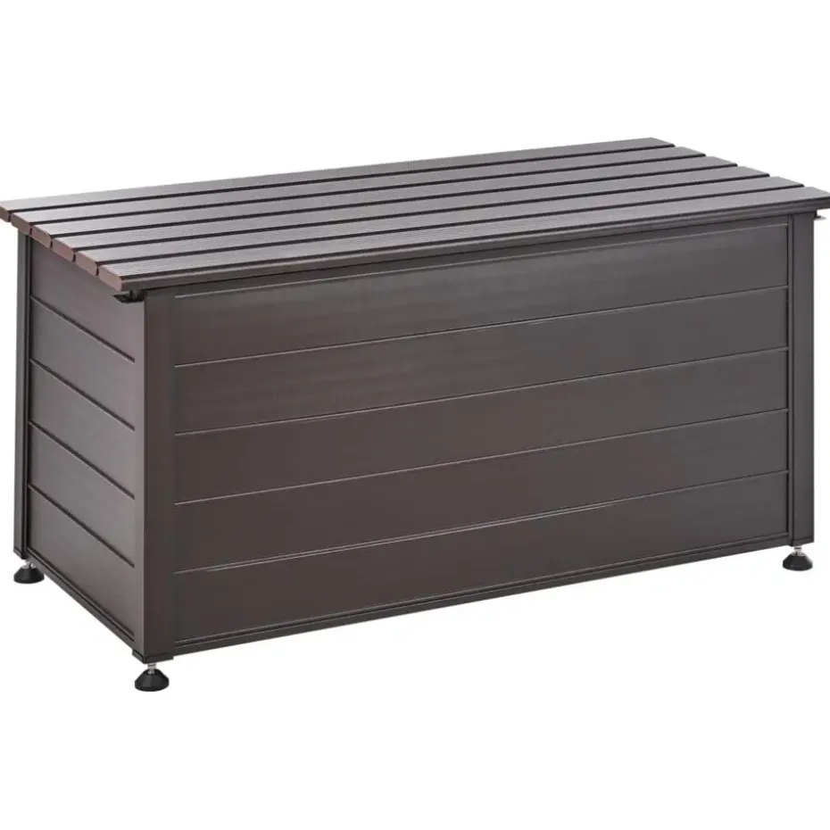 CAMPALTO - Kussenbox - Donkerbruin - 123 x 60 cm - Aluminium
