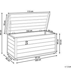 CAMPALTO - Kussenbox - Wit - 113 x 50 cm - Aluminium