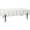 CAREY - Bankje - Gebroken wit - Polyester