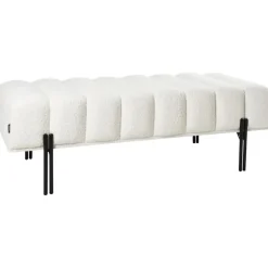 CAREY - Bankje - Gebroken wit - Polyester