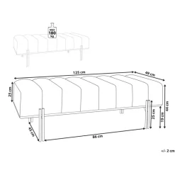 CAREY - Bankje - Gebroken wit - Polyester