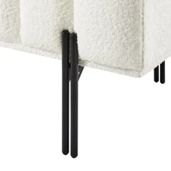 CAREY - Bankje - Gebroken wit - Polyester