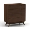 Cassie - Commode met 4 laden in walnoot spaanplaat