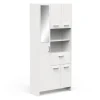 CBA Badkamerkast Coralie - 83,4 x 32,8 x 184,9 cm - Wit