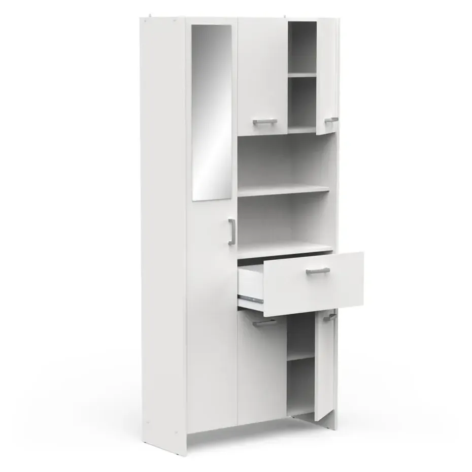 CBA Badkamerkast Coralie - 83,4 x 32,8 x 184,9 cm - Wit