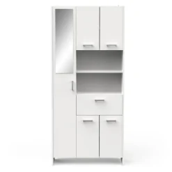 CBA Badkamerkast Coralie - 83,4 x 32,8 x 184,9 cm - Wit