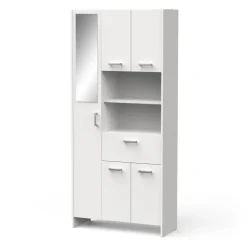 CBA Badkamerkast Coralie - 83,4 x 32,8 x 184,9 cm - Wit