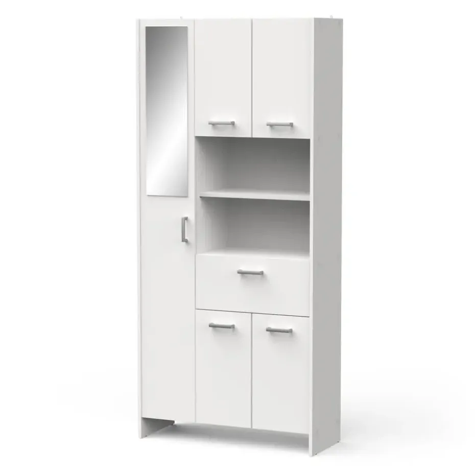 CBA Badkamerkast Coralie - 83,4 x 32,8 x 184,9 cm - Wit
