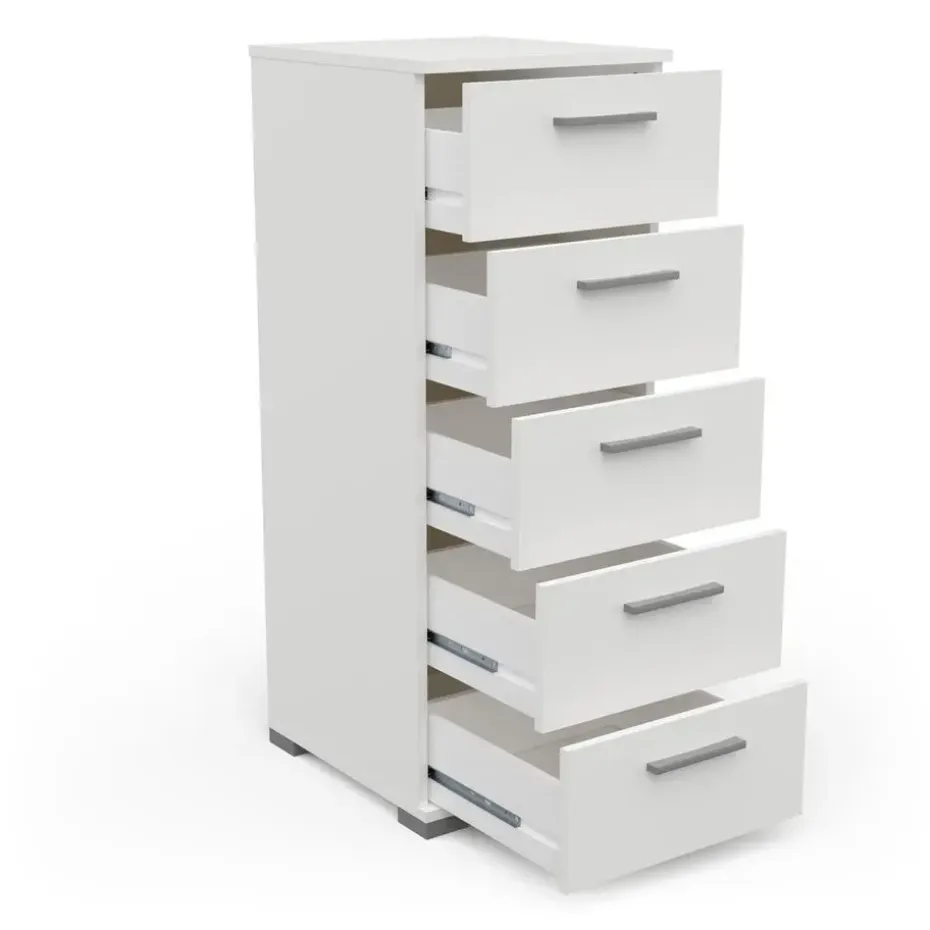 CBA Ladekast Izzy - 41,9 x 39,8 x 101,8 cm - Wit