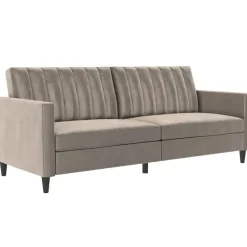 Celine - 3-zits slaapbank in taupe fluweel