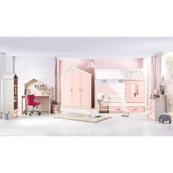 Cento Pink 3-deurs kledingkast huisje meisjeskamer