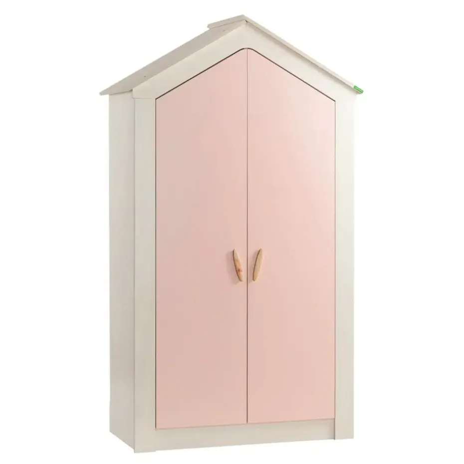 Cento Pink 2-deurs kledingkast huisje meisjeskamer