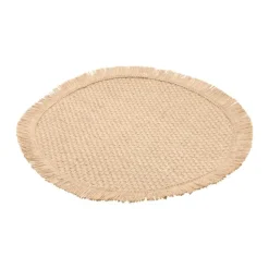 Chaks Placemat - D38 cm - gevlochten - beige - bohemian
