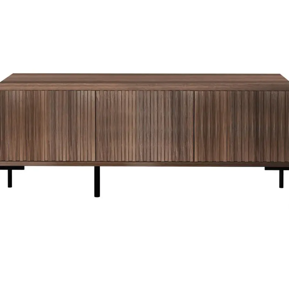 Charlie - Laag dressoir met 3 deuren in walnoot-look