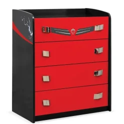 Cilek - Champion Racer - Commode - Kinderladekast - Auto - 42x74x87 cm - Rood