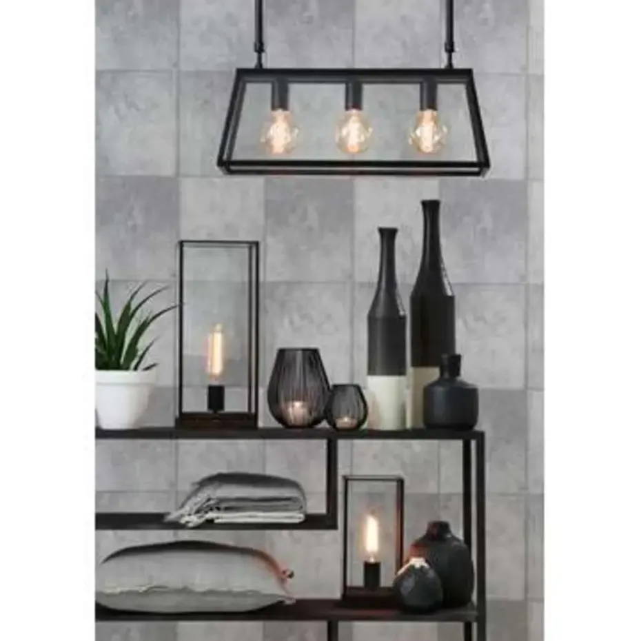 Cilinder Lampenkap Livigno - Zwart - Ø30 x 21 cm