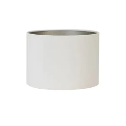 Cilinder Lampenkap Velours - Wit - Ø30x21cm