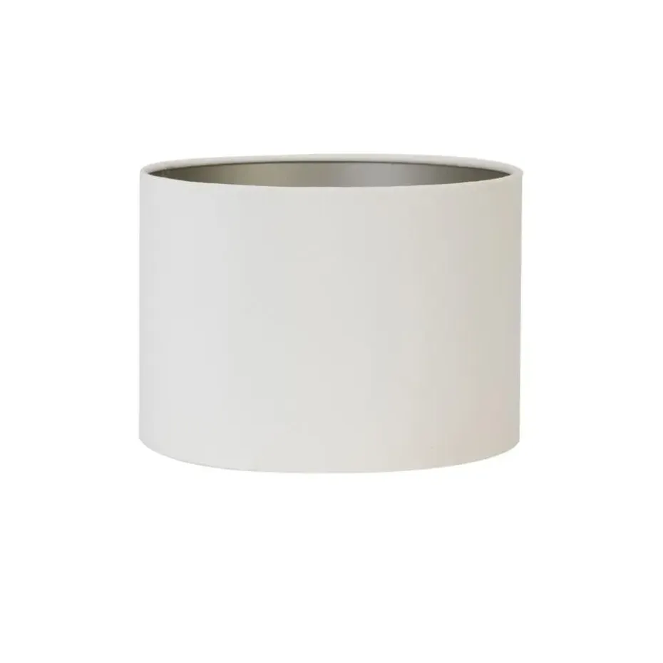 Cilinder Lampenkap Velours - Wit - Ø30x21cm