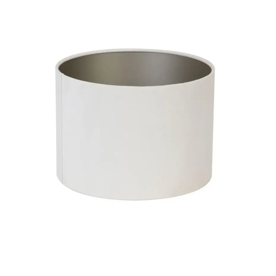 Cilinder Lampenkap Velours - Wit - Ø30x21cm