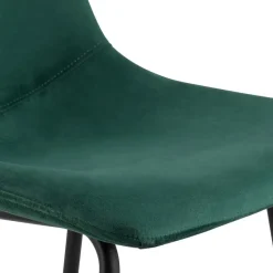 CLP Barkruk Altona zwart Frame - Fluweel - groen