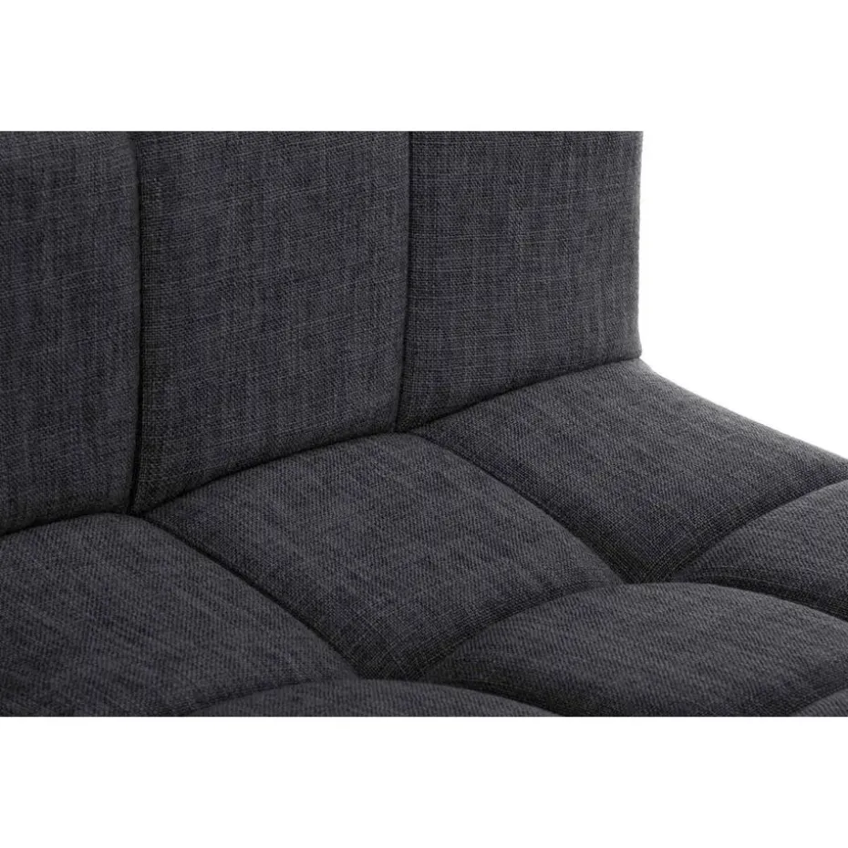 CLP Barkruk Calma zwart Frame - Stof - donkergrijs