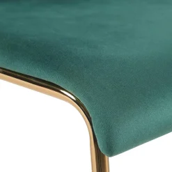 CLP Barkruk Hoover goud Frame - Fluweel - groen