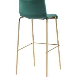 CLP Barkruk Hoover goud Frame - Fluweel - groen
