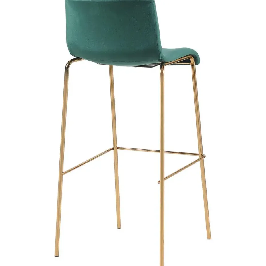 CLP Barkruk Hoover goud Frame - Fluweel - groen