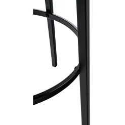 CLP Barkruk Kamari mat zwart Frame - Kunstleer - creme