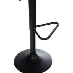 CLP Barkruk Kasson zwart Frame - Stof - grijs