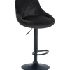 CLP Barkruk Lazio zwart Frame - Stof - zwart