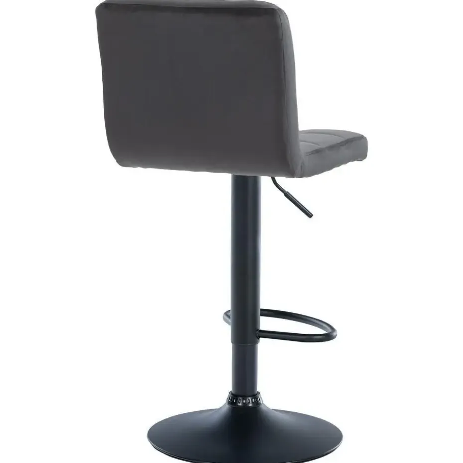 CLP Barkruk Peru zwart Frame - Fluweel - zwart