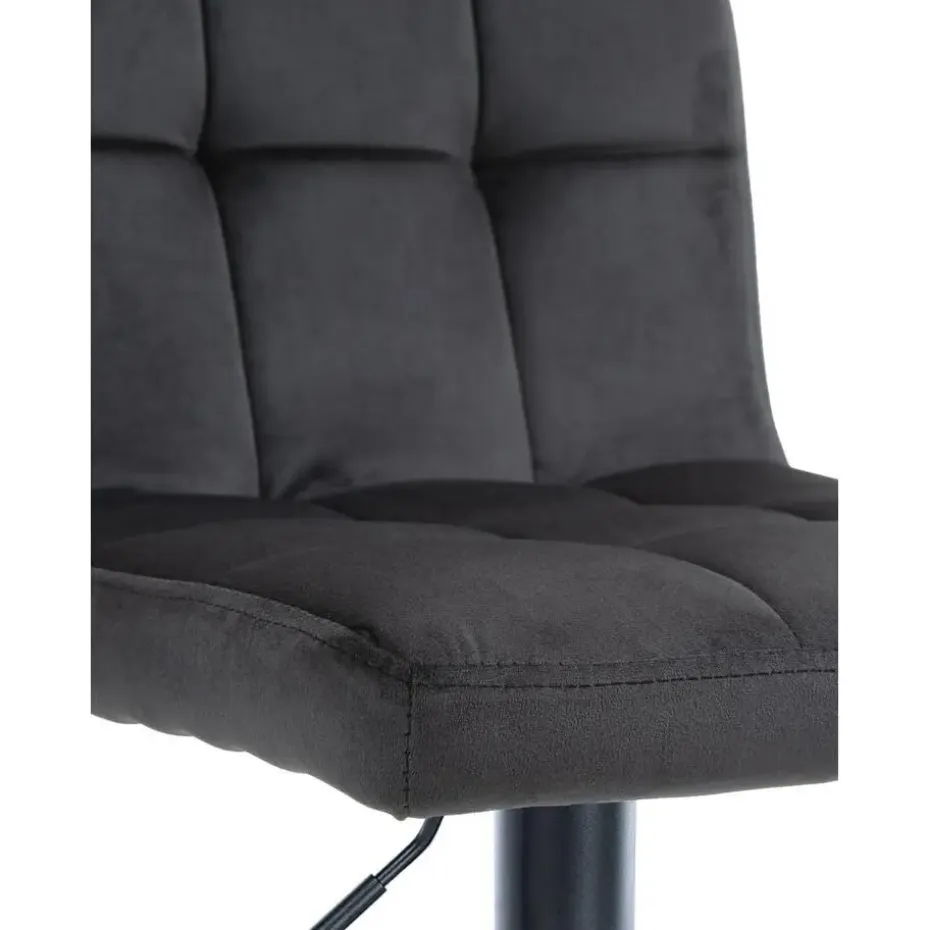 CLP Barkruk Peru zwart Frame - Fluweel - zwart